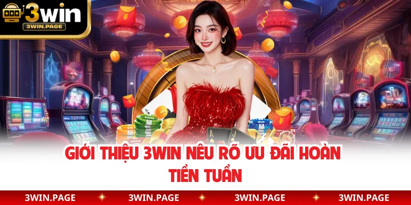 Giới thiệu 3WIN nêu rõ ưu đãi hoàn tiền tuần